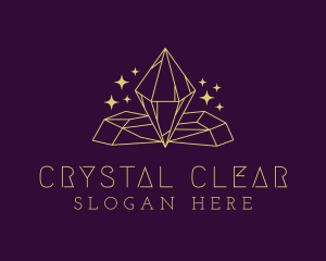 Golden Diamond Jewel logo design