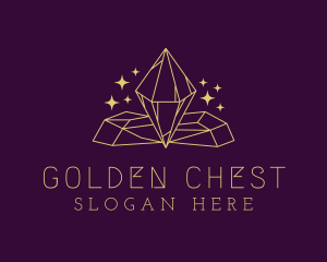 Golden Diamond Jewel logo design