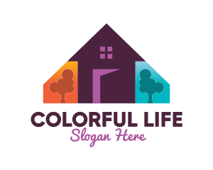 Colorful Family Home  logo design