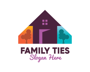 Colorful Family Home  logo design