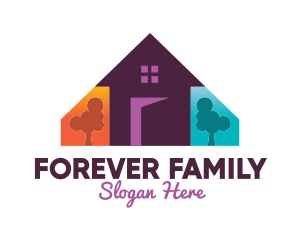 Colorful Family Home  logo design