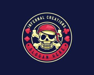 Casino Skull Poker logo design