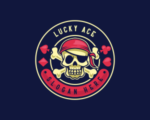 Casino Skull Poker logo design
