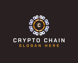 Crypto Tech Bitcoin logo design