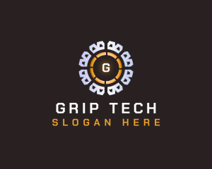 Crypto Tech Bitcoin logo design