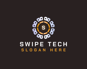 Crypto Tech Bitcoin logo design