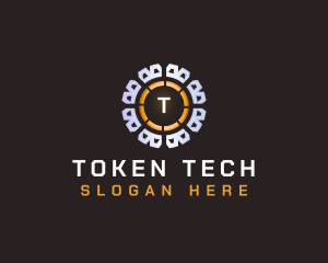 Crypto Tech Bitcoin logo design