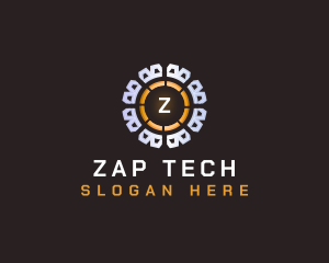 Crypto Tech Bitcoin logo design