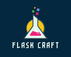 Flask Game Developer logo design