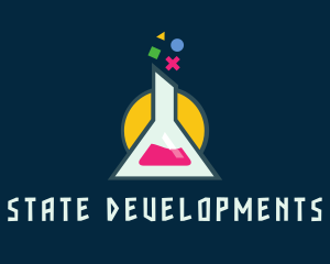 Flask Game Developer logo design