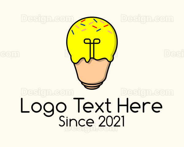 Lightbulb Ice Cream Logo