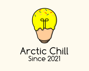 Lightbulb Ice Cream  logo design