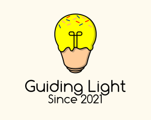 Lightbulb Ice Cream  logo design