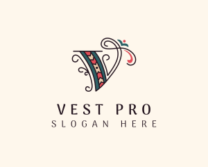 Creative Decorative Letter V logo design