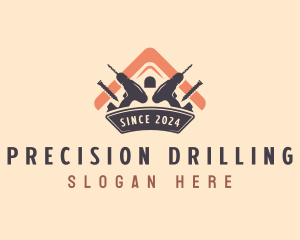 Drill Handyman Carpentry logo design