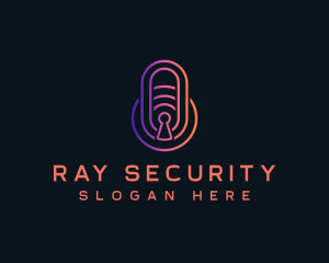 Padlock Security Tech logo design