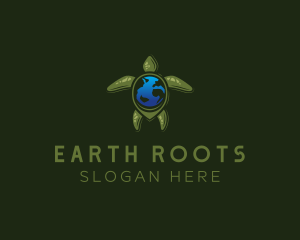 Nature Earth Turtle logo design