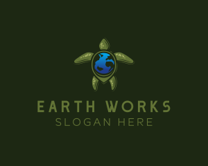 Nature Earth Turtle logo design