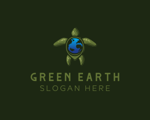 Nature Earth Turtle logo design