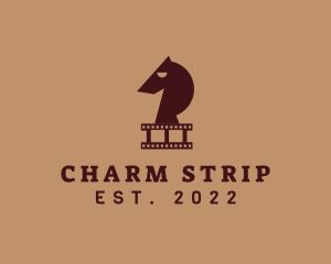 Horse Chesspiece Film logo design