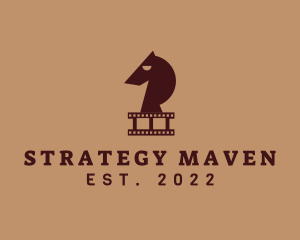 Horse Chesspiece Film logo design