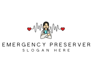 Medical Heartbeat Cardiologist logo design