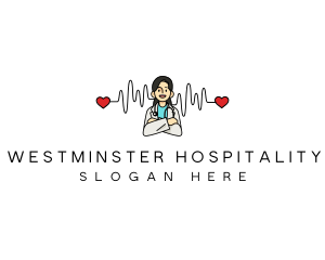 Medical Heartbeat Cardiologist logo design