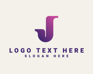 Modern Gradient Letter J logo