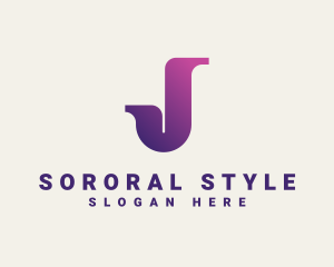 Modern Gradient Letter J Logo