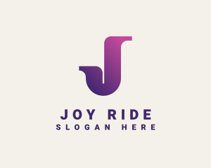 Modern Gradient Letter J logo design