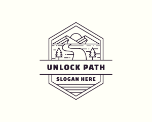 Mountain Path Journey logo design