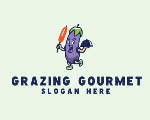 Eggplant Vegetable Restaurant  logo design