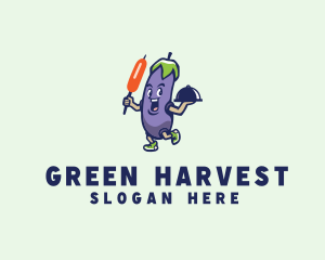 Eggplant Vegetable Restaurant  logo design