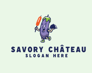 Eggplant Vegetable Restaurant  logo design