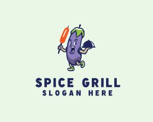 Eggplant Vegetable Restaurant  logo design