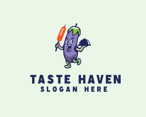 Eggplant Vegetable Restaurant  logo design
