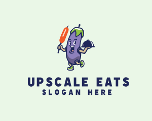 Eggplant Vegetable Restaurant  logo design