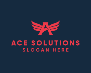 Falcon Wings Letter A logo design