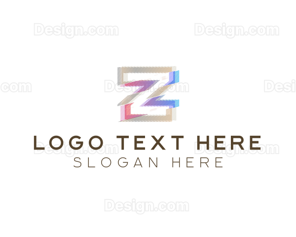 Gradient Glitch Letter Z Logo