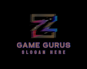 Gradient Glitch Letter Z logo