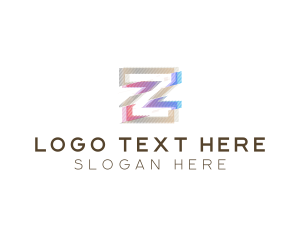 Gradient Glitch Letter Z Logo