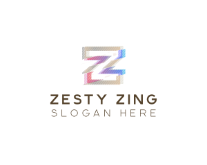 Gradient Glitch Letter Z logo design