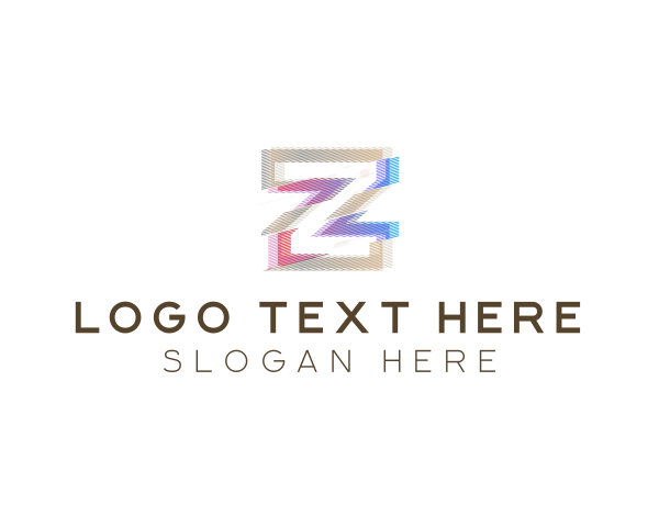 Gradient Glitch Letter Z logo