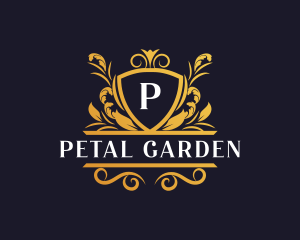 Luxury Floral Shield logo design