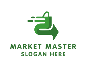 Market Bag Arrow logo design