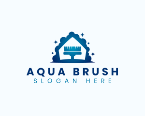 Scrub Brush Cleaning logo design