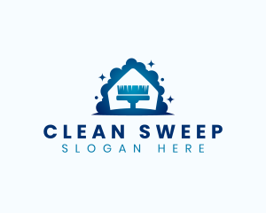 Scrub Brush Cleaning logo design