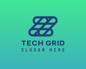 Cyber Tech Grid Letter Z logo