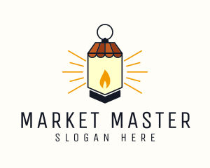 Lamp Market Bulb logo design