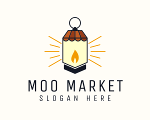 Lamp Market Bulb logo design